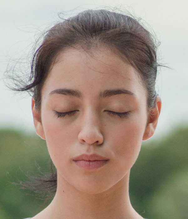 Young is Practicing heartfulness meditation